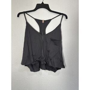 Lunya Medium Gray Organic Cotton Racerback Tank Top XL